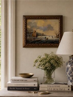 Vintage Dutch Mid Century Oil Painting On Wood Dirk Van Der Velden 11.5”X9.5”
